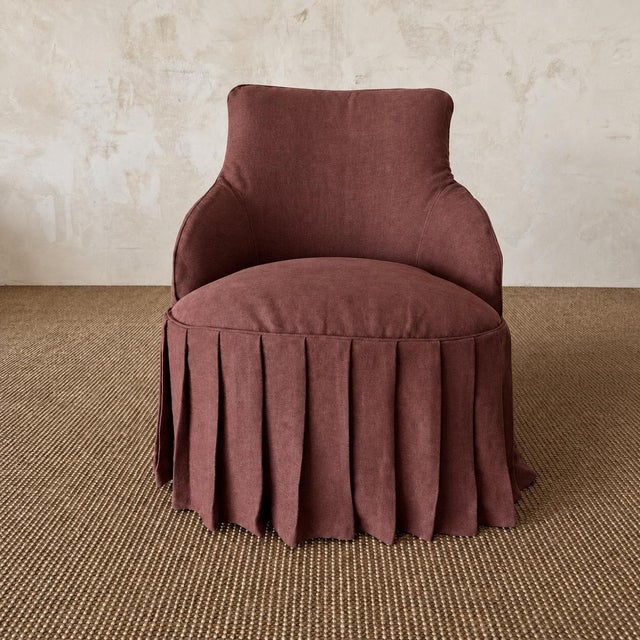 2020s Ella Accent Chair Slip Covered For Sale - Image 5 of 17