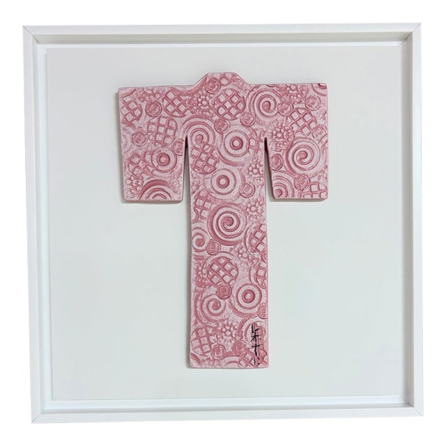 One of a Kind Japanese Kimono Ceramic Sculpture For Sale