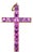 19.2k Gold Cross Pendant with Rubies For Sale