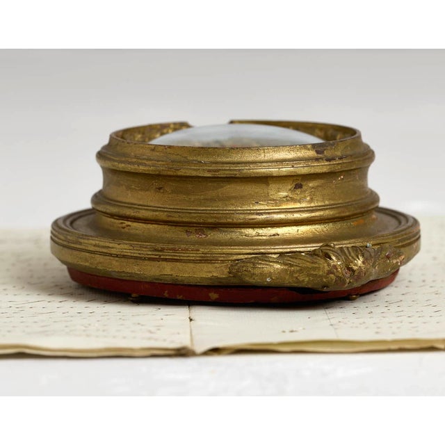 19th Century 19th Century French Gilt Wood Barometer, Paris For Sale - Image 5 of 6