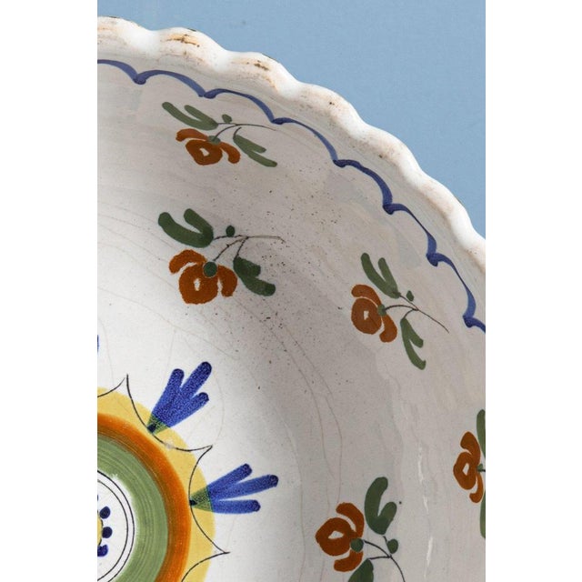 French Floral Serving Bowl, 1800s For Sale - Image 3 of 7