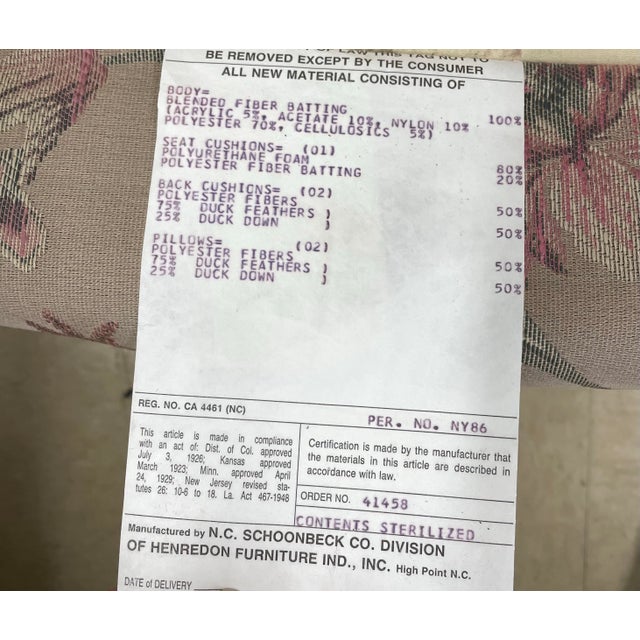 Vintage 1980s Henredon Schoonbeck Pastel Boudoir Loveseat Settee Sofa For Sale - Image 11 of 11