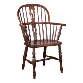 English Hoop Back Windsor Armchair, Early 19th Century For Sale