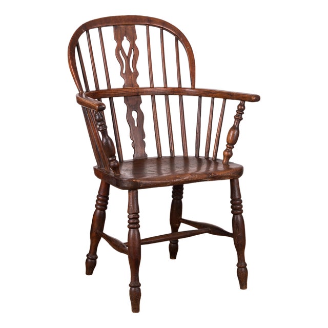 English Hoop Back Windsor Armchair, Early 19th Century For Sale