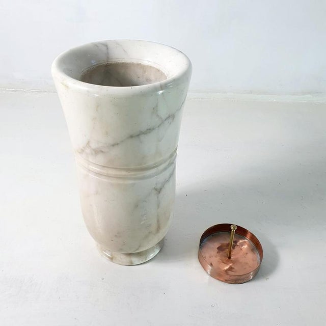 Mid-Century Modern Umbrella Stand in Carrara Marble, Italy, 1950s For Sale - Image 3 of 9