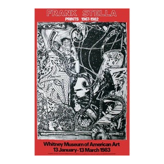 1982 Frank Stella 'Prints 1967-1982' Contemporary Black & White,Red USA Offset Lithograph For Sale
