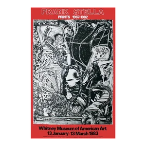 1982 Frank Stella 'Prints 1967-1982' Contemporary Black & White,Red USA Offset Lithograph