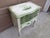 Wood Vintage French Provincial Cream & Sage Green Painted Nightstand With Botanical Decoration For Sale - Image 7 of 14