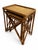 1970s Vintage Coastal Bamboo & Woven Rattan Nesting Tables – Set of 3 For Sale - Image 4 of 7