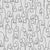 Contemporary Baby Bells Wallpaper by Susan Hable in Grey / Black For Sale - Image 3 of 3