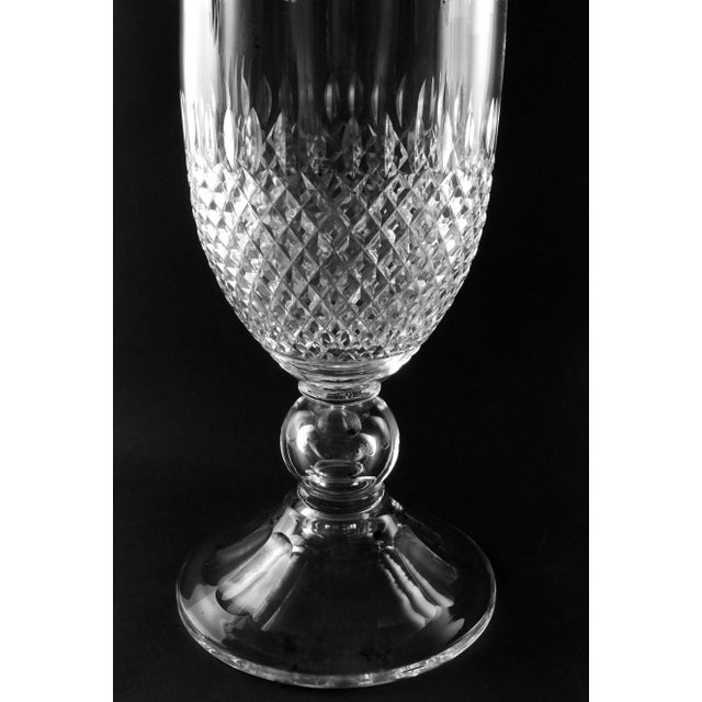 1980s 1980s Neoclassical Style Italian Chalice-Shaped Vase in Ground and Diamond Crystal For Sale - Image 5 of 13