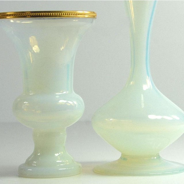 Mid-Century Modern Opaline Glass Vases from Nason, 1960s, Set of 2 For Sale - Image 3 of 7
