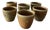 Pyrite Stoneware Cup Set by Gustave Tiffoche, France, 1970s, Set of 6 For Sale