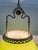 Vintage Brass Pendant Light with Green Canfino and Ceramic, 1969 For Sale - Image 4 of 12