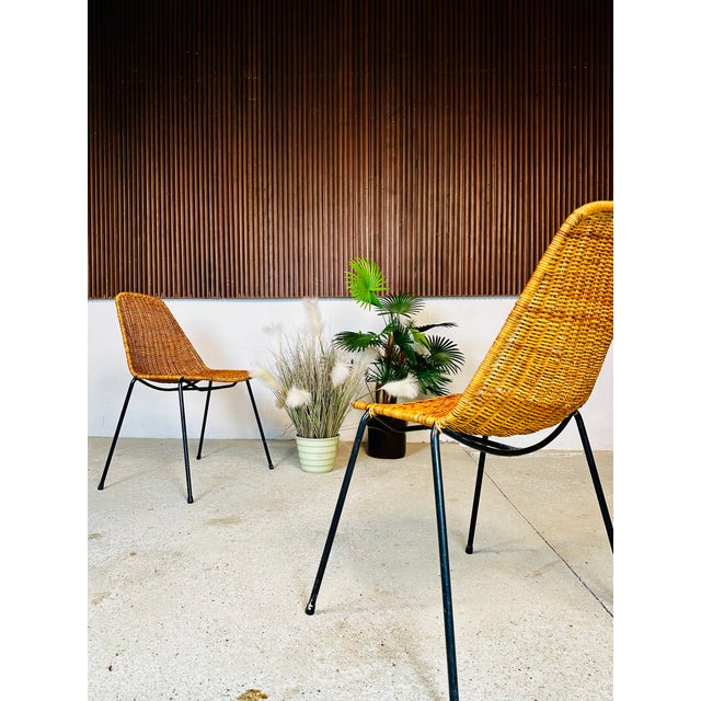 Wicker Chairs attributed to Gianfranco Legler, Italy, 1950s, Set of 2 For Sale - Image 13 of 16