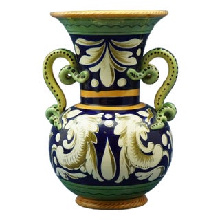 Raphaelesque Ceramic Vase from BMC Barraud Messeri & C. - Carraresi & Lucchesi, Italy., 1950s For Sale