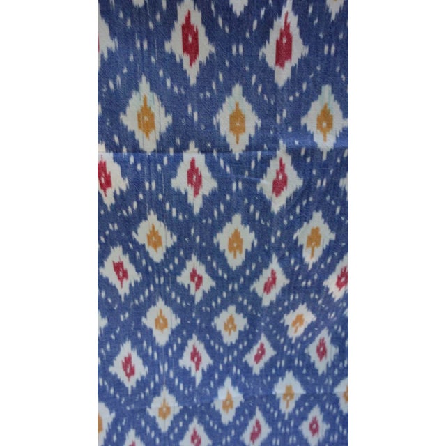 Abstract Cotton Ikat Tablecloth, Bed Throw For Sale - Image 3 of 7