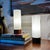 Mid Century Teak and Glass Table Lamps - Set of 2 For Sale - Image 4 of 14