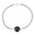 Boho 4.9 Carats Round Cut Black Star Unisex Chain Bracelet in 925 Silver For Sale
