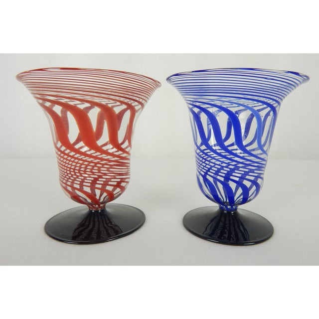 1920s Pair of 1920s Bimini Werkstätte Lauscha Glasses by Fritz Lampi For Sale - Image 5 of 12