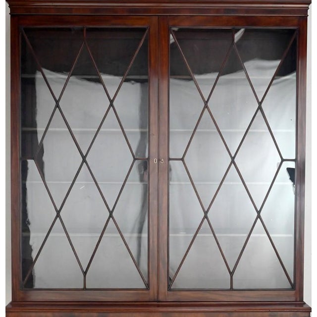 Wood Mahogany Bookcase Cabinet, England, 1900s For Sale - Image 7 of 18