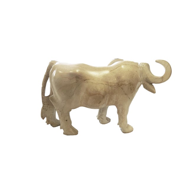 Hollywood Regency Hand-Carved Soapstone Cattle For Sale - Image 3 of 5