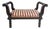 Late 19th Century Jacobethan Revival Miniature Striped Spool Bench For Sale
