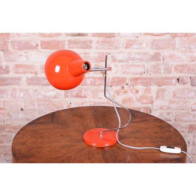 Mid-Century Modern Table Lamp in Chrome by J. Hůrka for Lidokov, Czech, 1960s For Sale - Image 3 of 11