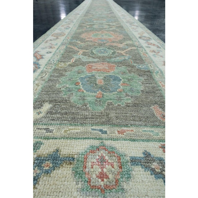 Turkish Oushak Runner Rug 2'8" x 24'3" #17403 For Sale In Houston - Image 6 of 8