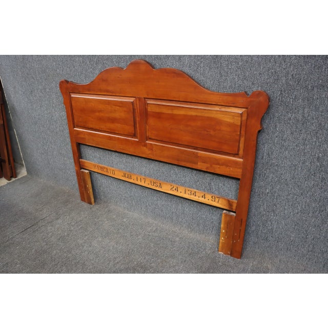Wood Kincaid Ducks Unlimited Collection Cherry Headboard For Sale - Image 7 of 8