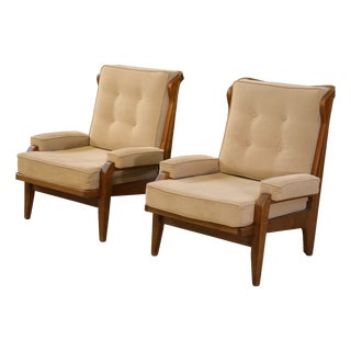 Lounge Chairs by Guillerme and Chambron for Votre Maison, 1960s, Set of 2 For Sale