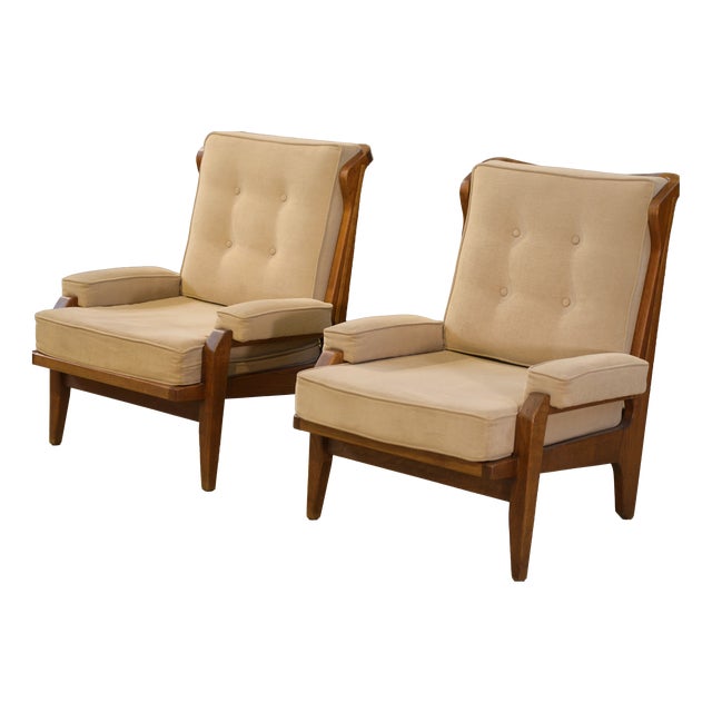 Lounge Chairs by Guillerme and Chambron for Votre Maison, 1960s, Set of 2 For Sale
