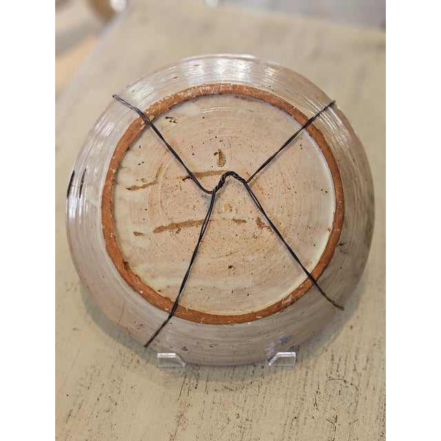 Rustic European Mid 19th Century Spanish Ceramic Fajalauza Bowl From Granada For Sale - Image 3 of 7