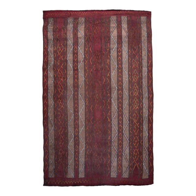 Mauritanian Rug in Wood and Leather, 1990s For Sale