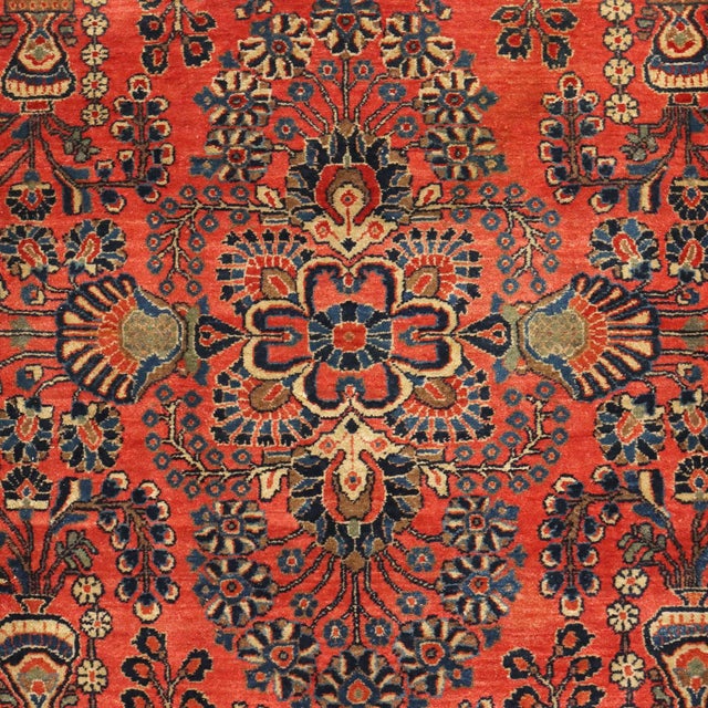Antique Middle Eastern Saruk Rug in Cotton For Sale - Image 3 of 14