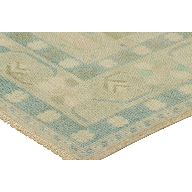 1950s Vintage Turkish Rug in Blue, With Geometric Patterns, From Rug & Kilim For Sale - Image 5 of 8