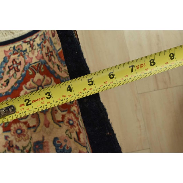 Sarouk Rug 7’1” X 9’11” Blue Wool Vintage Traditional Hand-Knotted Carpet For Sale - Image 13 of 15
