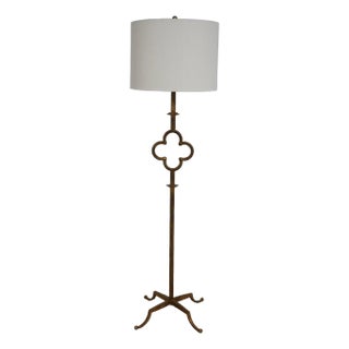 Modern Design Gold Finish Iron Floor Lamp For Sale
