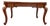 Late 20th Century Traditional Carved Wood Executive Desk With Leather Top & Marble Inlay For Sale