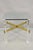 Vintage Mid Century Modern Lucite & Glass Brass Stretcher Occasional Side Table For Sale - Image 12 of 12