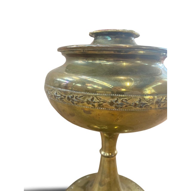 Gold Art Nouveau Gilt Brass Incense Burner, 1910 For Sale - Image 8 of 13