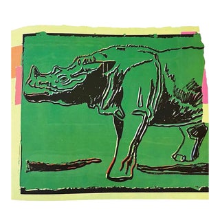 1986 Andy Warhol Sumatra’s Rhinoceros Vanishing Animals For Sale