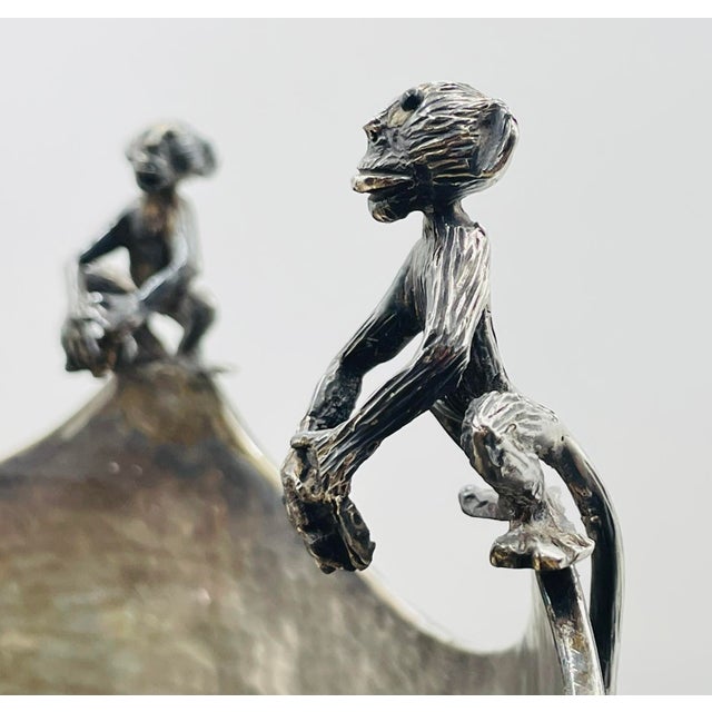 1980s Emilia Castillo, Silver-Plated "Monkey" Punch Bowl, Mexican Modernism For Sale - Image 12 of 18