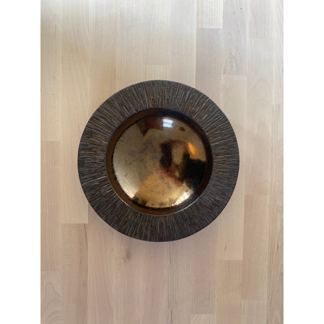 1960s Lee Rosen for Design-Technics Stoneware Glossy Bronze Glaze Bowl / Ashtray For Sale - Image 10 of 12