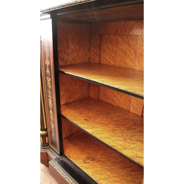 Brown Antique Renaissance American Rosewood Credenza For Sale - Image 8 of 9
