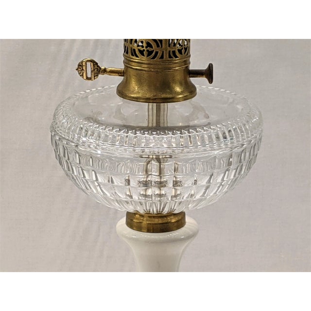 White Vintage Paul Hanson Opaline Table Lamp For Sale - Image 8 of 11