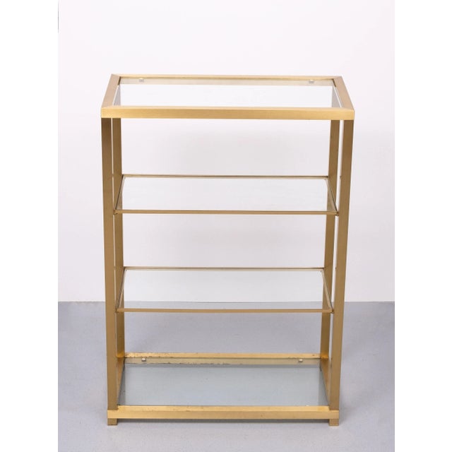 Metal Brass and Glass Shelf, Italy, 1978 For Sale - Image 7 of 10