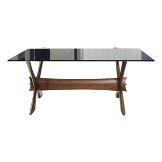 Mid-Century Modern Teak and Glass Coffee Table attributed to Fredrik Schriever-Abeln for Örebro Glass For Sale