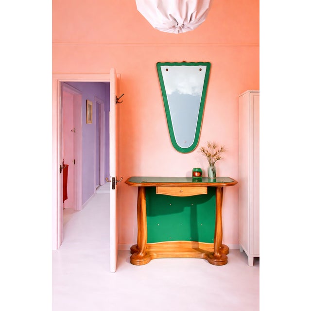 Vintage Italian Brass Mirror, 1950s For Sale - Image 12 of 13