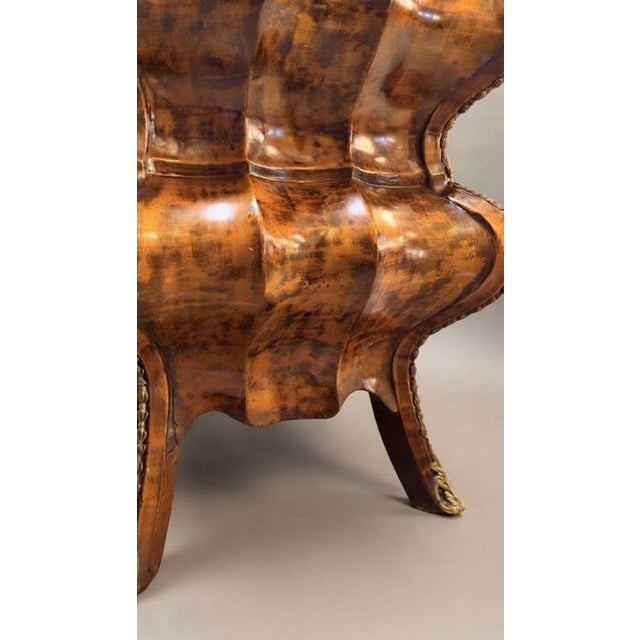Large French Bombe Chest of Drawers with Marble Top For Sale - Image 3 of 7